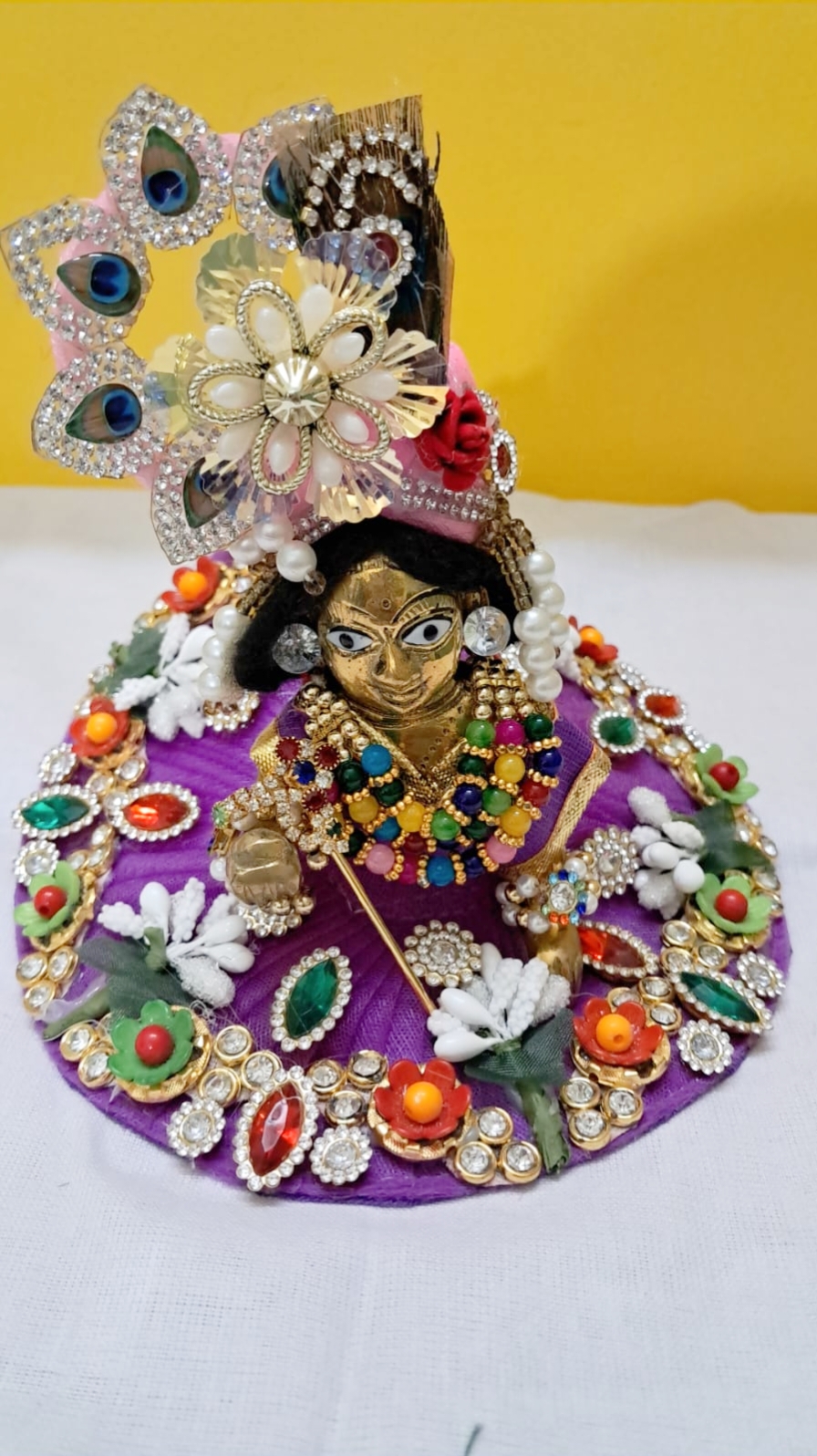 🪻 Floral Bliss – Purple Poshak for Thakur Ji 🪻 Size No. 4 | Also Available on Pre-Order in Other Sizes