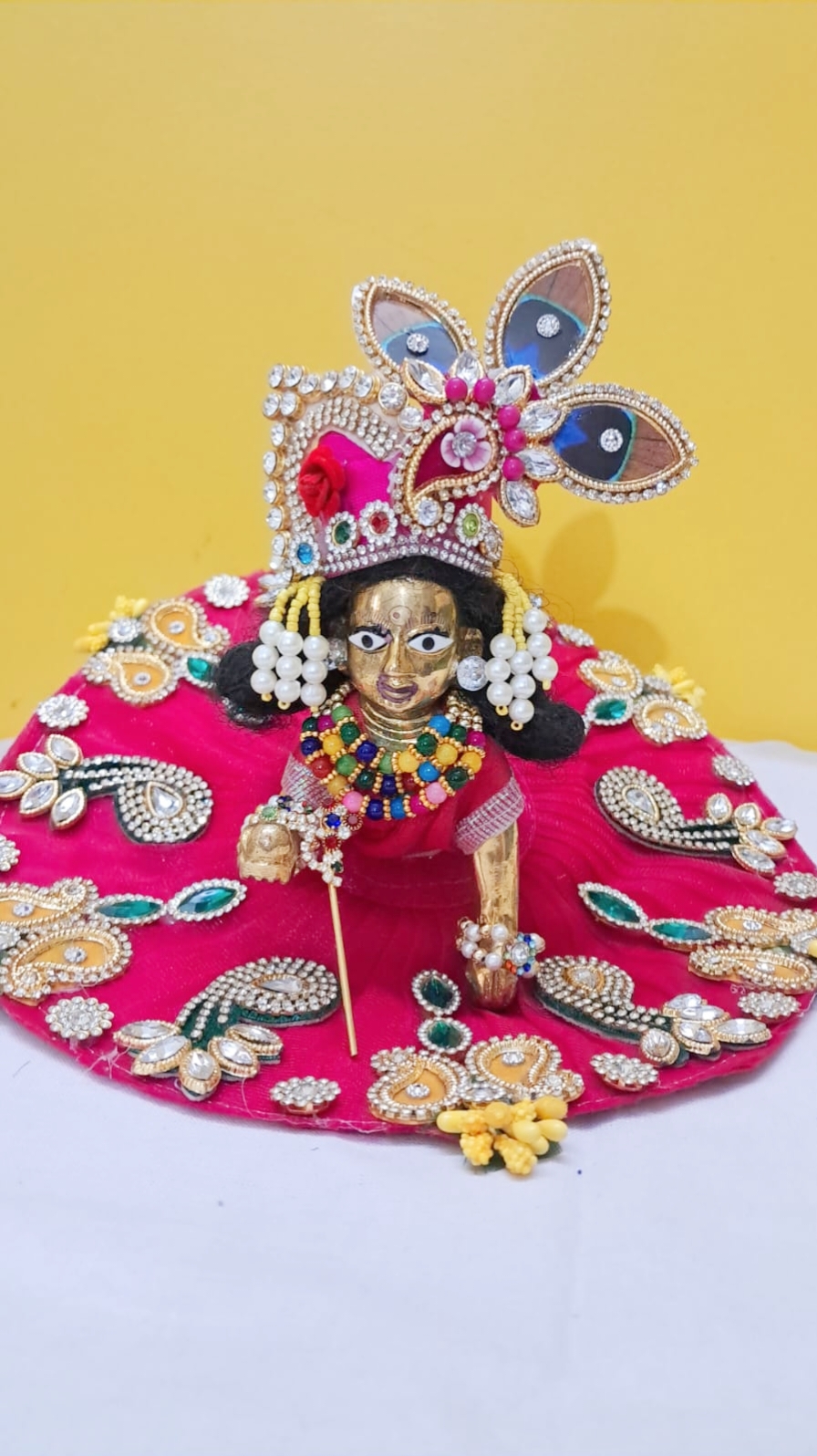 ❤️ Keshav Shringar – Maroon Glory Edition| size 4 no. (With Pagdi)