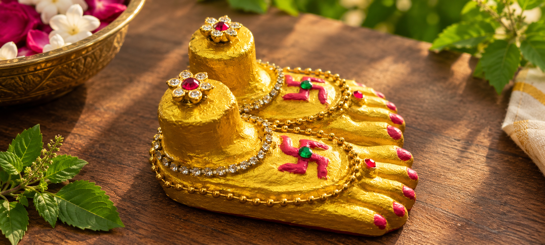 Shree Lakshmi Charan – Desi Cow Dung Gobar Charan  | Diwali Lakshmi Puja | 40g